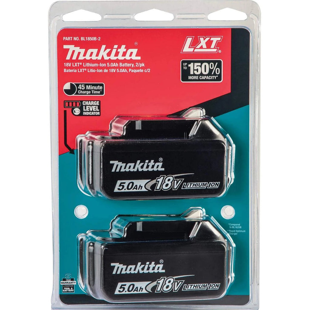 Makita BL1850B 18V 5.0Ah LXT Li-Ion Batteries Twin Pack – Genuine UK Stock