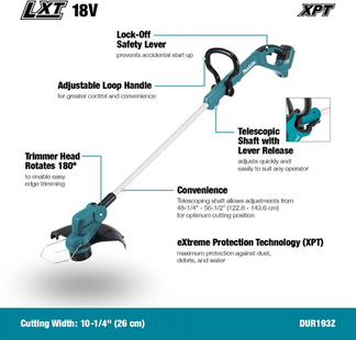Makita DUR193Z 18V LXT Cordless Grass Trimmer – Body Only